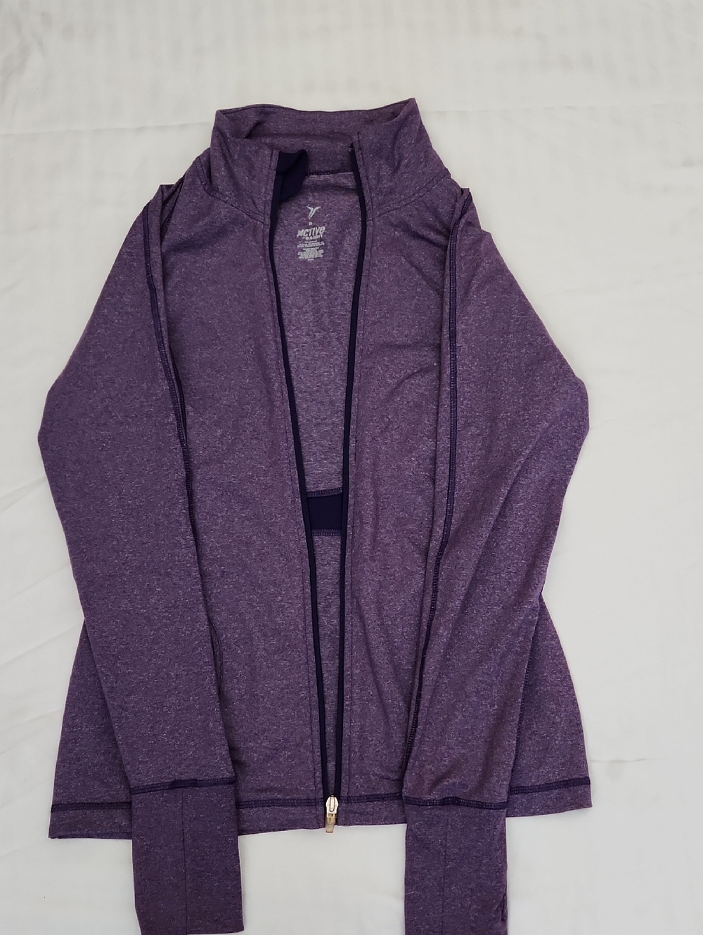 Purple Zip-Front Women’s Sweater Jacket